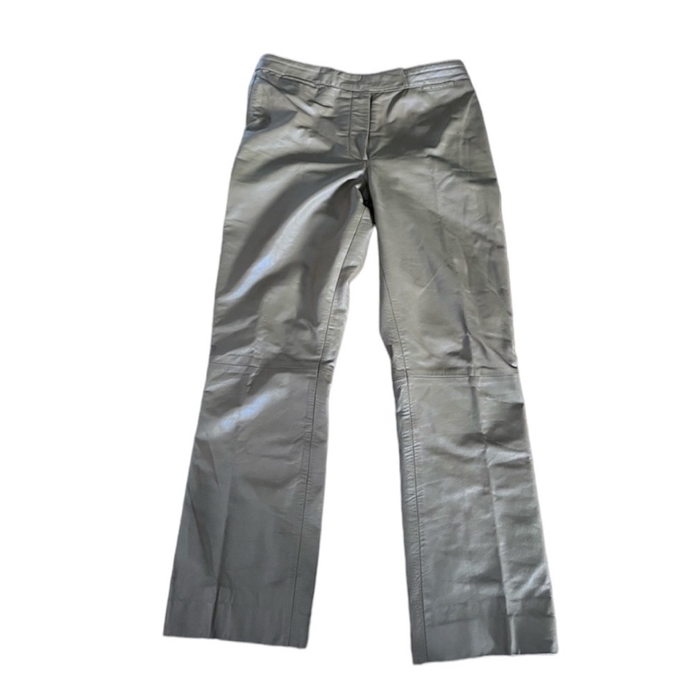 VINTAGE leather tan pant made in canada size 12 Straight leg